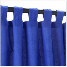 Outdoor Curtains CUR96BL 54 in. x 96 in. WeatherSmart Outdoor Curtain with Tabs - Caribbean Blue   
